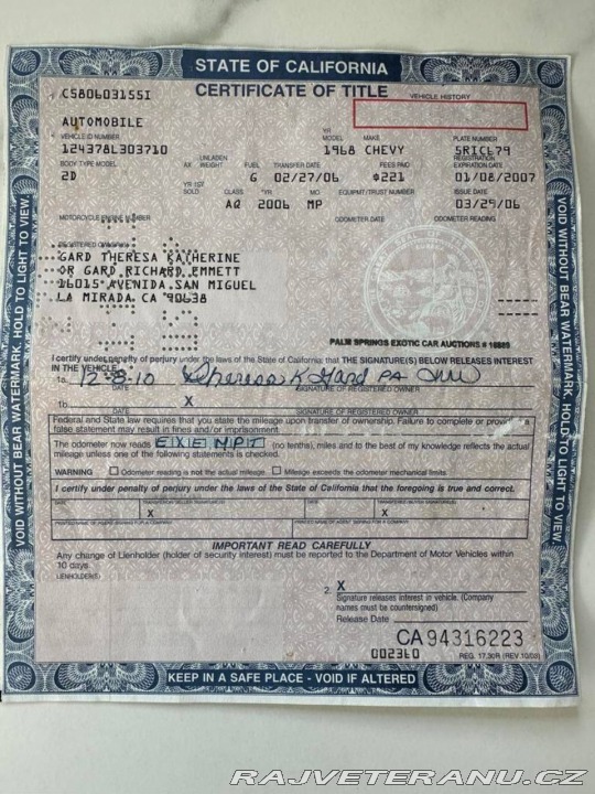 Chevrolet Camaro SS 1968