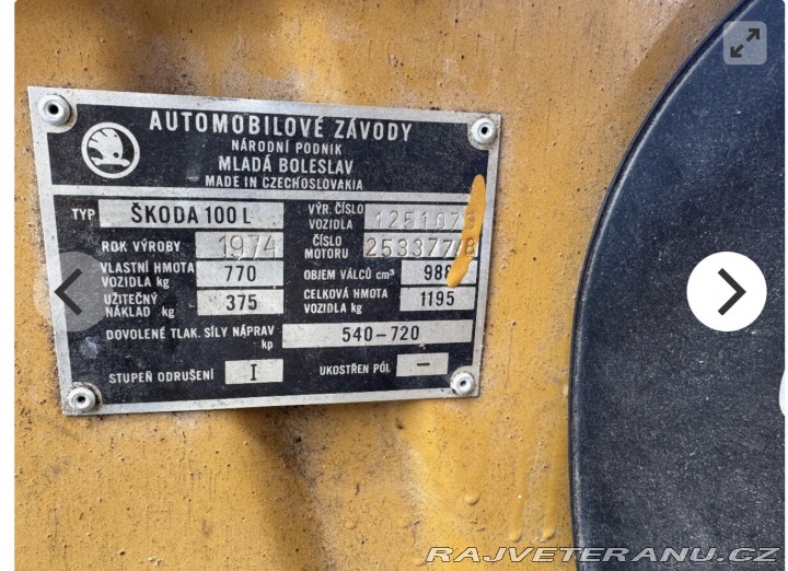 Škoda 100 L 1974