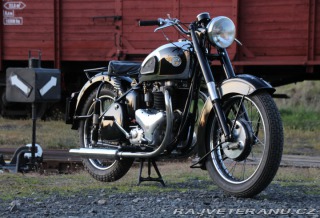 BSA A10 OHV - 650cc - Bílé SPZ 1950