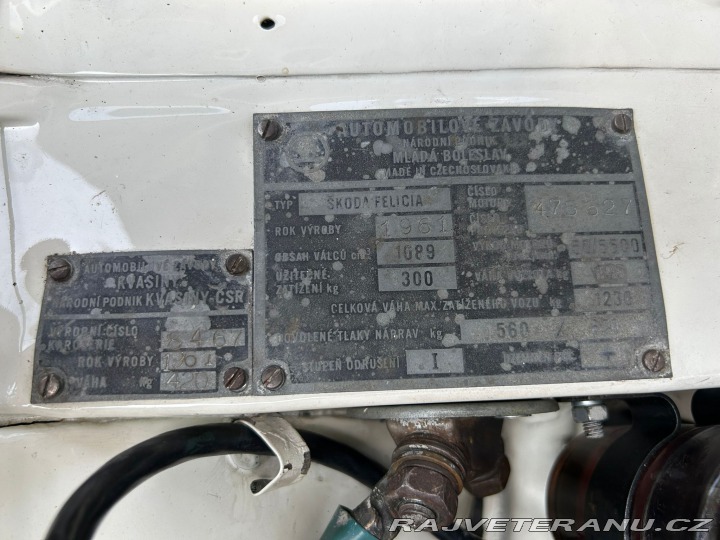 Škoda Felicia cabrio pravostranná 1960
