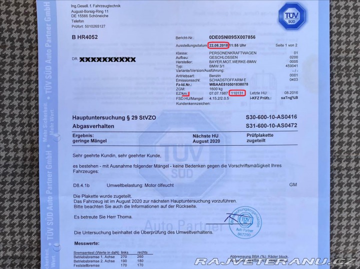 BMW 3 2.7 325e 114.450km! Plná 1987