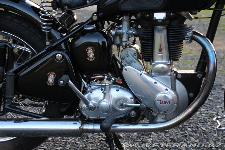 BSA B31 OHV - 350cc - Bílé SPZ 1952
