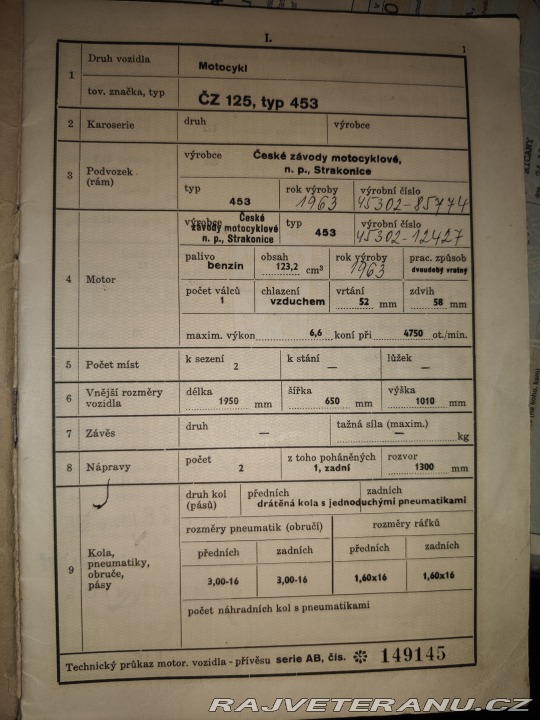 ČZ 125 453 1963