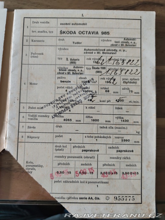 Škoda Octavia Tudor 1962