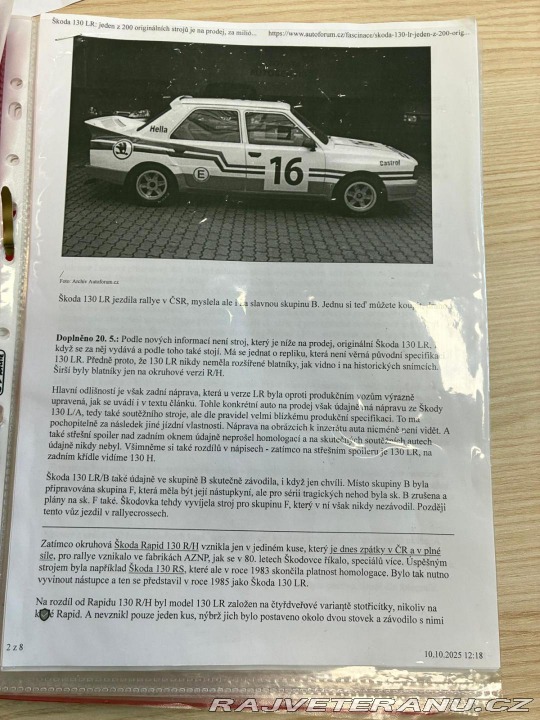 Škoda 130 LR 2x Weber 45 1988