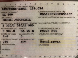 Mercedes-Benz SL R-129 / sl 600 1994
