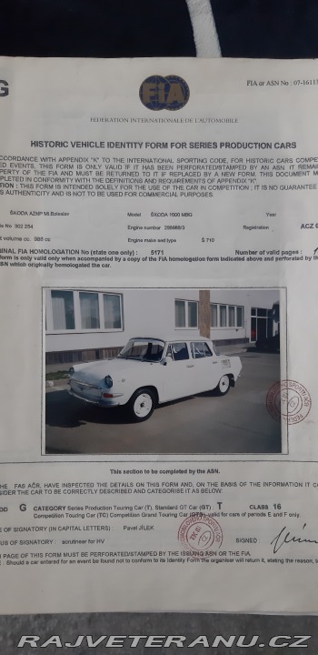 Škoda 1000 MB MBG 1968