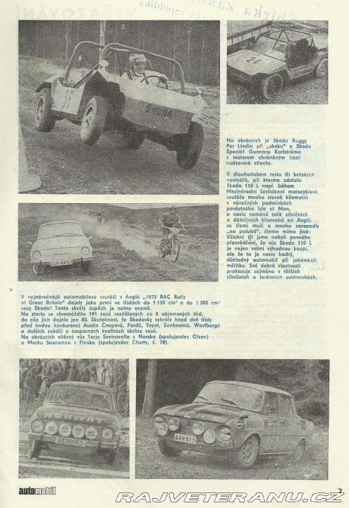 Škoda Ostatní modely Závodní BUGGY 1970