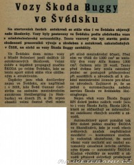 Škoda Ostatní modely Závodní ŠKODA BUGGY 1970