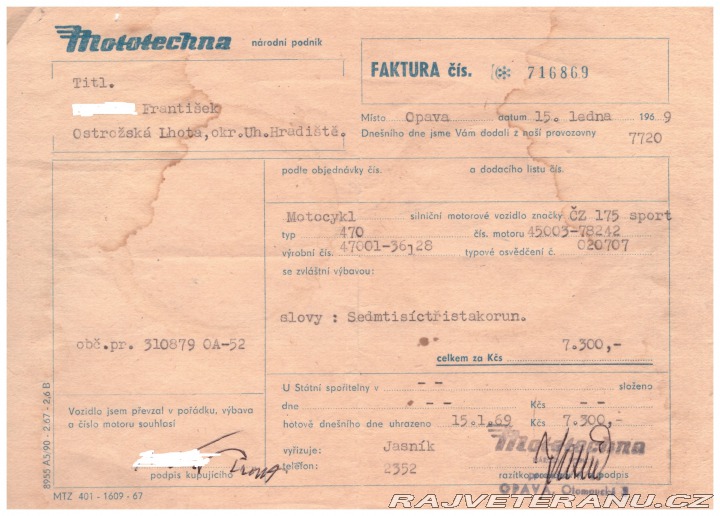 ČZ 175 470 Sport 1968