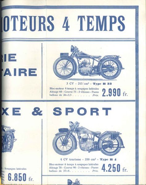 Ostatní značky Ostatní modely Motobécane B33A 1933