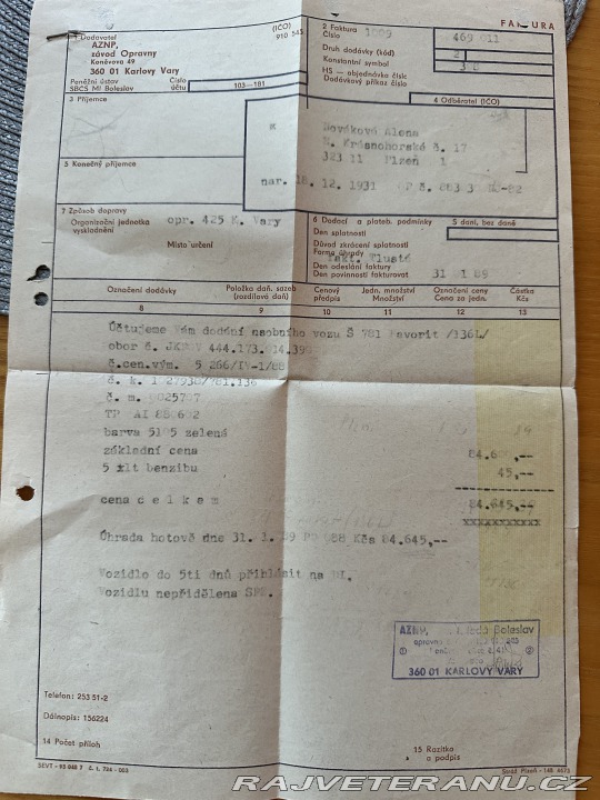 Škoda Favorit  1989