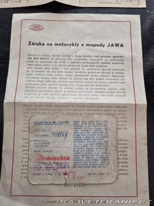 Jawa 50 551 Jaweta 1960