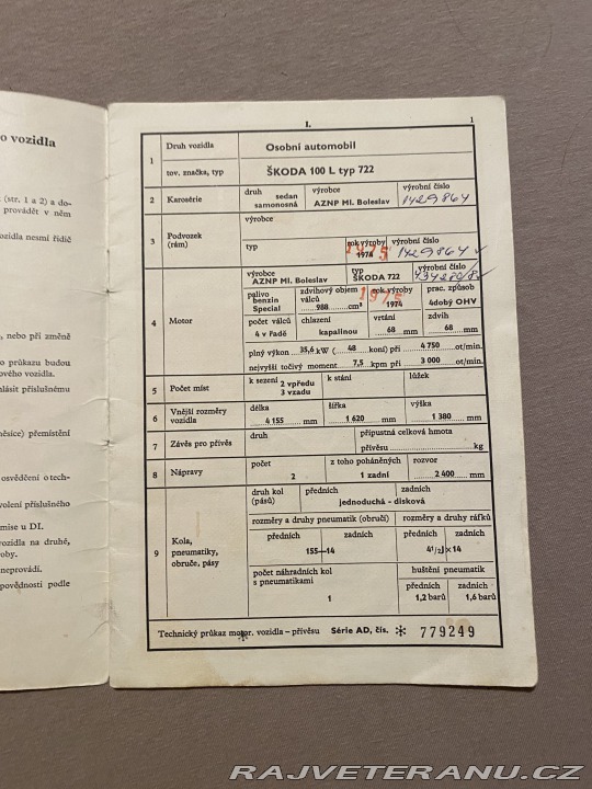 Škoda 100 722 1975