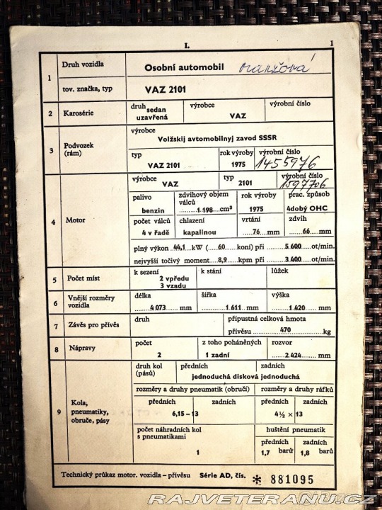 Lada 2101 2101, r.v. 1975 1975